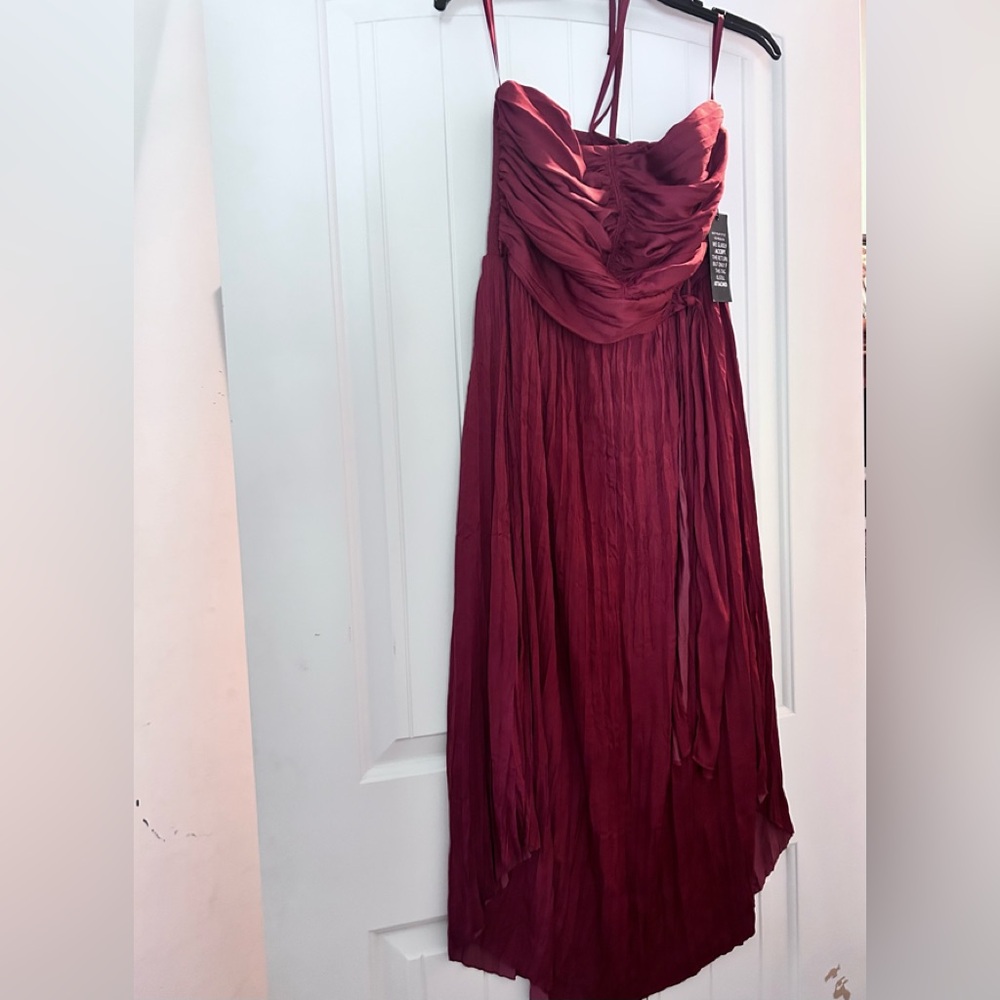 White House Black Market Sienna Strapless Ruched Maxi Dress